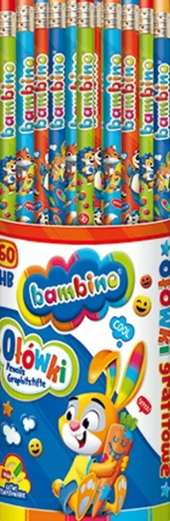 MAJEWSKI Ołówek z gumką BAMBINO tuba p60 mix cena za 1 szt