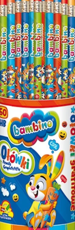 MAJEWSKI Ołówek z gumką BAMBINO tuba p60 mix cena za 1 szt
