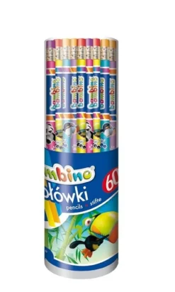 MAJEWSKI Ołówek z gumką BAMBINO tuba p60 mix cena za 1 szt