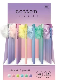 INTERDRUK Ołówek z pomponem Cotton Candy p36 mix cena za 1 szt