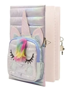 STNUX Pamiętnik Puffy Unicorn z kieszonką, biały STN 8714