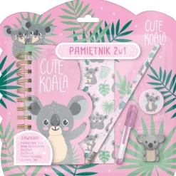 DERFORM Pamiętnik z kłódką 2w1 + zestaw przyborów Koala 10