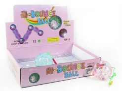 Dzieci BIGTOYS Piłka Motylek 6,5cm z gumką, świecąca BPIŁ5688 p12 mix cena za 1 szt