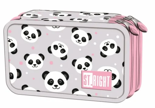 MAJEWSKI Piórnik 2-komorowy z wyposażeniem PC4 Panda Grey