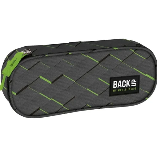 DERFORM Piórnik owalny BACKUP 5 model A53 pikselowe kwadraciki