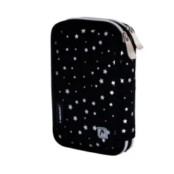 ASTRA Piórnik podwójny bez wyposażenia Head Glitter Effect Silver Dream AC2
