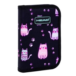 ASTRA Piórnik pojedynczy dwuklapkowy bez wyposażenia Head Lovely Kitty AC1