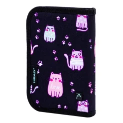 ASTRA Piórnik pojedynczy dwuklapkowy bez wyposażenia Head Lovely Kitty AC1