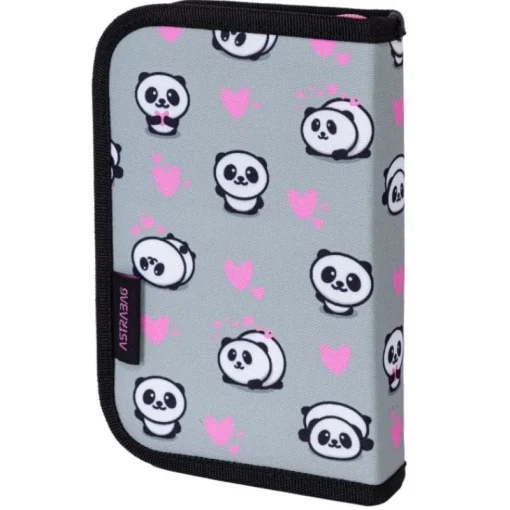 ASTRA Piórnik pojedynczy jednoklapkowy z wyposażeniem bag Panda AC11
