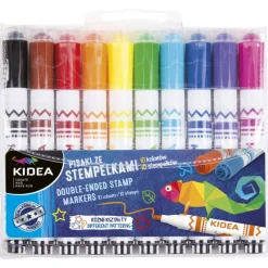 DERFORM Pisaki ze stempelkami 10 kolorów - Kidea