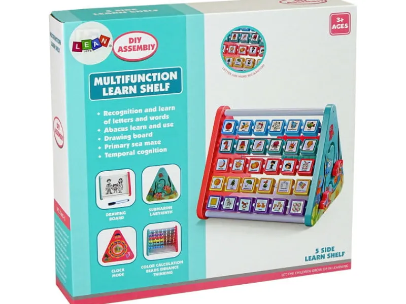 INNI Półka edukacyjna Liczydło, litery, przedmioty, zwierzęta 9804 Lean Toys