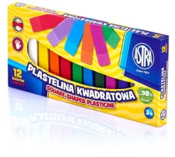 ASTRA Plastelina 12 kolorów kwadratowa