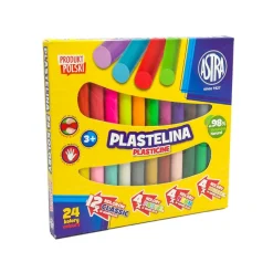 ASTRA Plastelina 24 kolory (12 klasycznych, 4 pastelowych, 4 neonowych, 4 metallic) 303123001