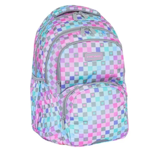 ASTRA Plecak dwukomorowy Head Checkered Hearts AB200