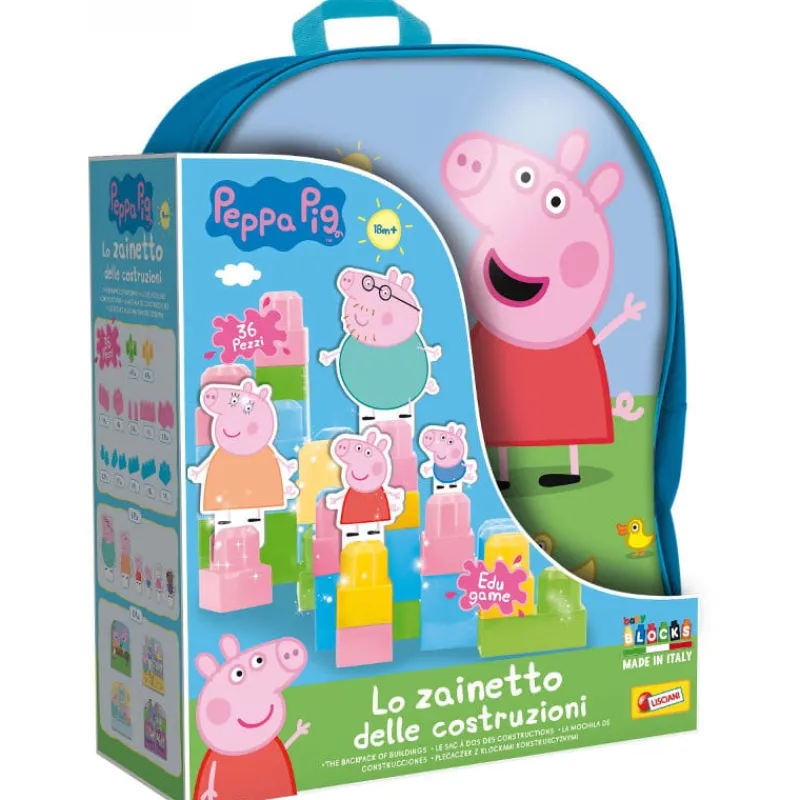 LISCIANI GIOCHI Plecak z klockami konstrukcyjnymi Świnka Peppa