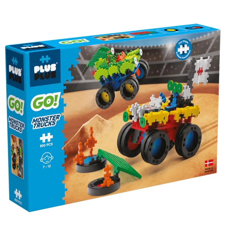DANTE Plus Plus GO! Klocki Monster Trucks 600 elementów