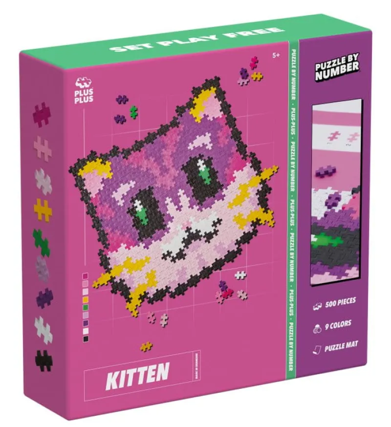 DANTE Plus Plus Klocki Puzzle by number Kot - 500 elementów 3960