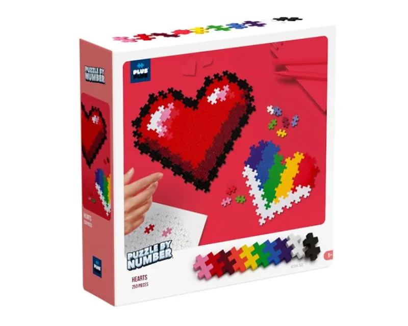 DANTE Plus Plus Puzzle by number Serce 250 elementów 3911