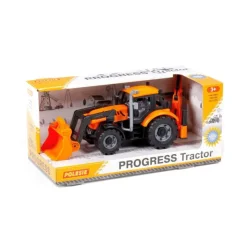 POLESIE 91789 Koparko-ładowarka Progress pomarańczowa w pudełku