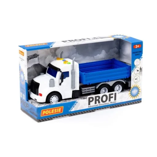 POLESIE 91680 "Profi" samochód burtowy inercyjny ze światłem i dźwiekim niebieski w pudełku