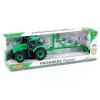POLESIE 91307 Traktor "Progres" inercyjny z pługiem zielony w pudełku