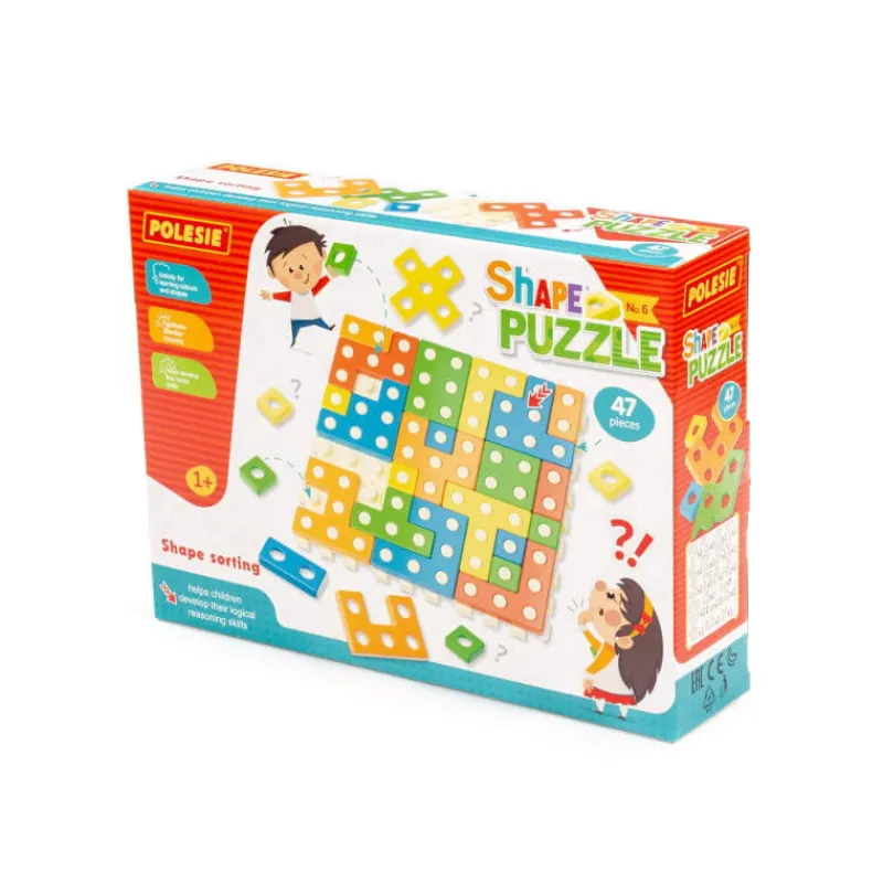 POLESIE 95985 Zabawka edukacyjna "Ułóż puzzle" (47 elementów) w pudełku