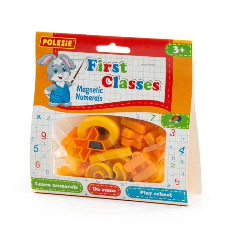 POLESIE 70647 Zestaw "Pierwsze lekcje" magnetyczny 20 cyferek + 10 znaków matematycznych w woreczku