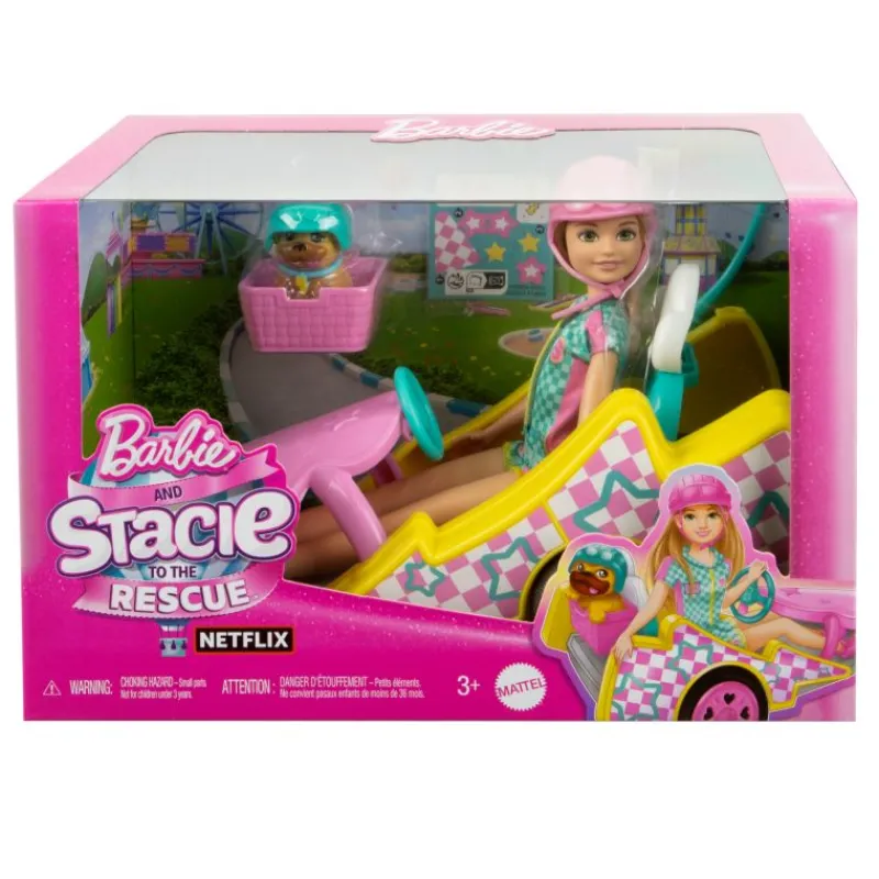 MATTEL PROMO Barbie Gokart Stacie Pojazd filmowy i lalka HRM08