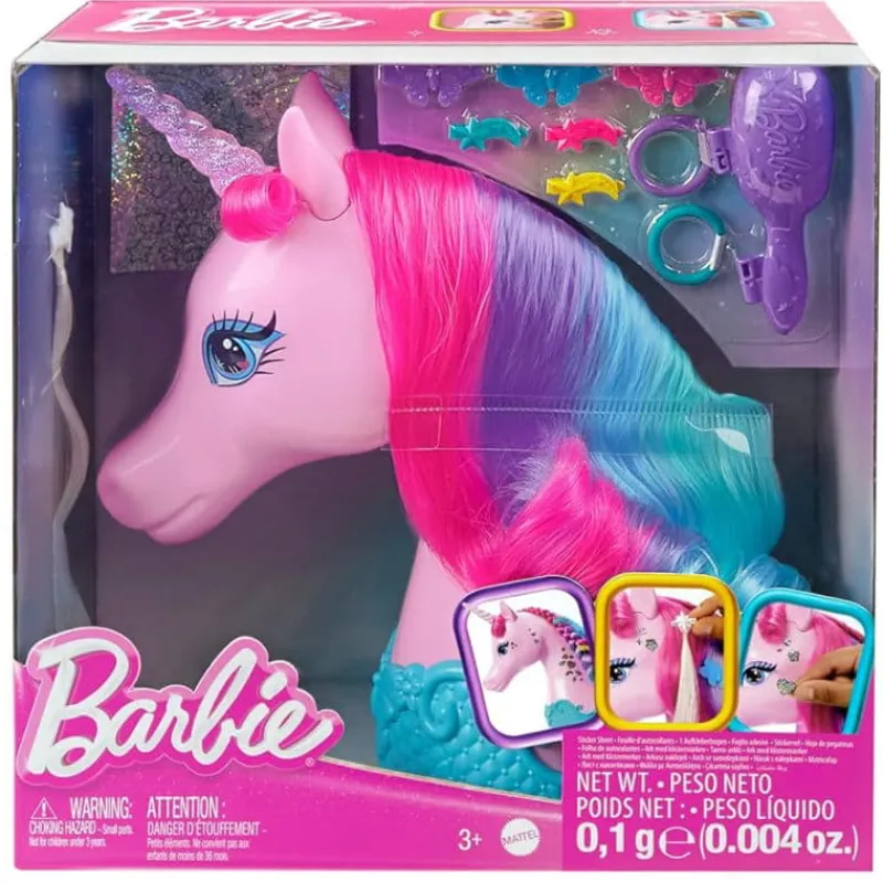 MATTEL PROMO Barbie Głowa jednorożca do stylizacji JCW52