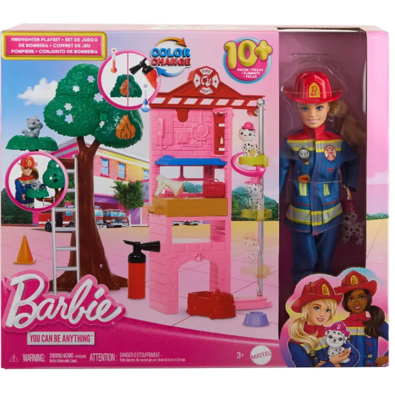MATTEL PROMO Barbie Lalka Strażaczka Zestaw do zabawy HRG55