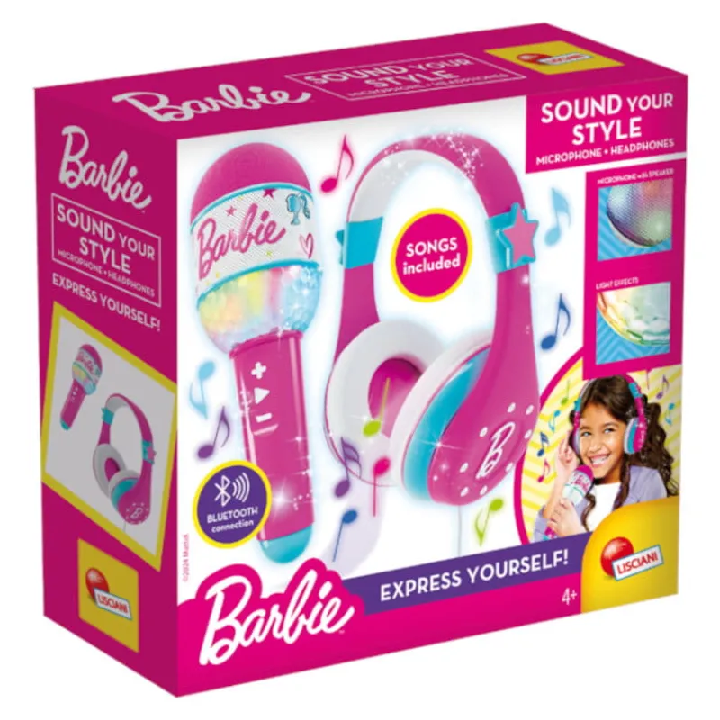 LISCIANI GIOCHI PROMO Barbie Niech zabrzmi twój styl Słuchawki i mikrofon LISCIANI