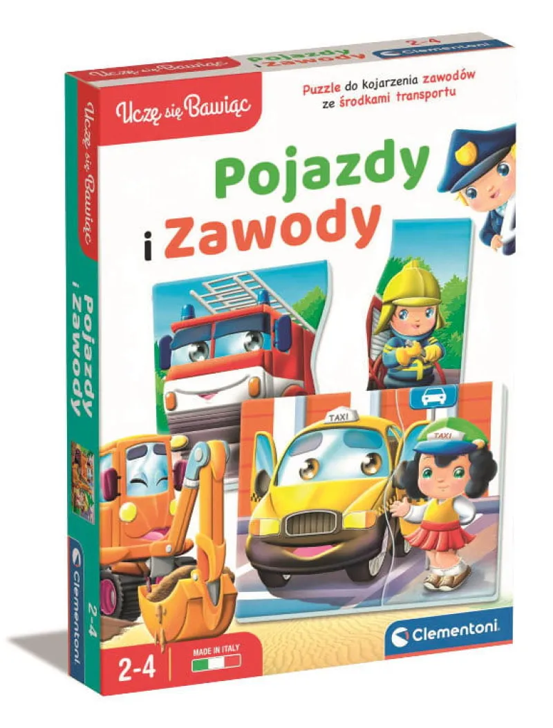 CLEMENTONI PROMO Pojazdy i zawody 50765 gra edukacyjna układanka