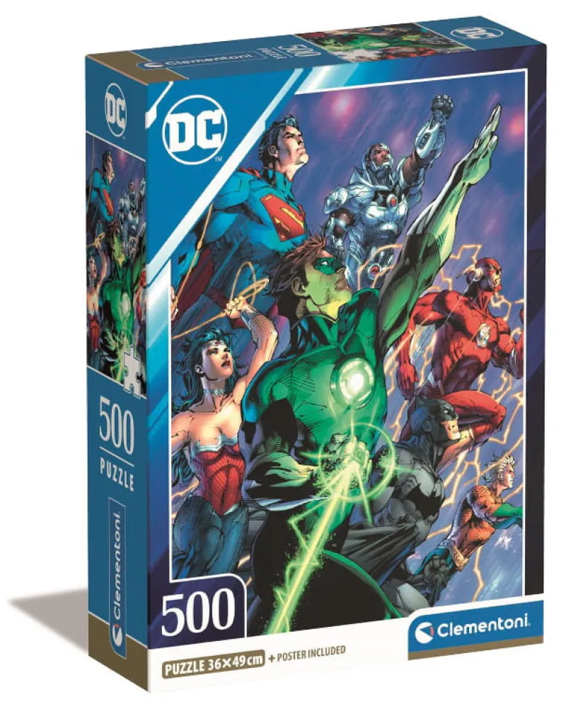 CLEMENTONI PROMO Puzzle 500el Compact DC Comics Justice League 35532