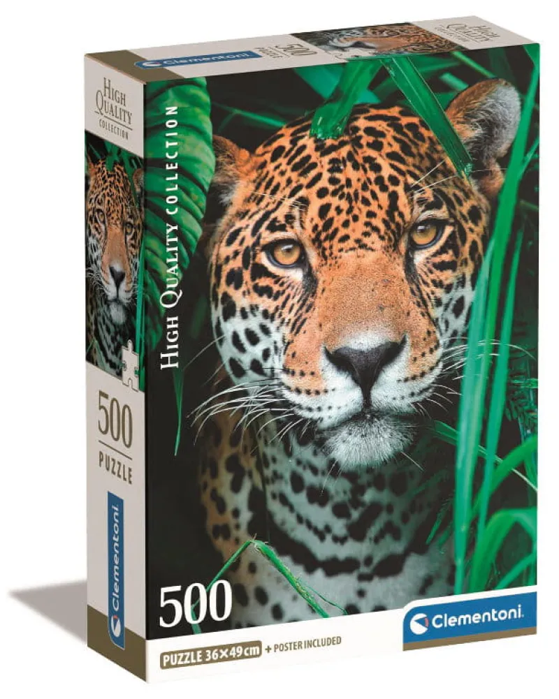 CLEMENTONI PROMO Puzzle 500el Compact Jaguar w dżungli. Jaguar in the jungle 35541