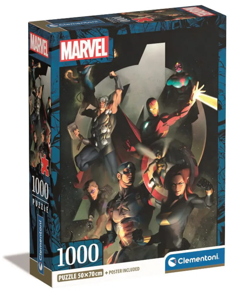 CLEMENTONI PROMO Puzzle 1000el Compact Marvel The Avengers 39809