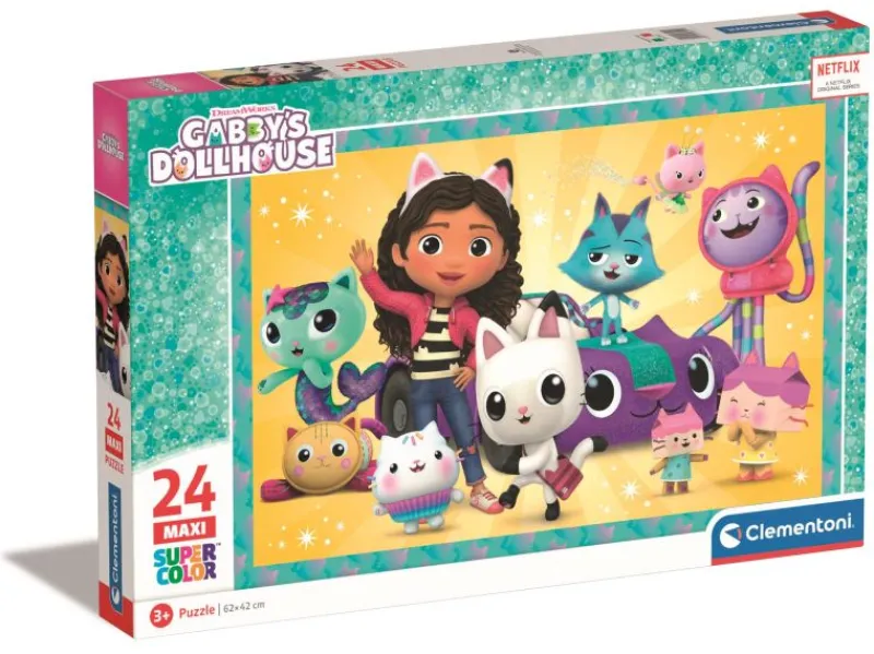 CLEMENTONI PROMO Puzzle 24el Maxi Koci Domek Gabi. Gaby's Dollhouse 28521