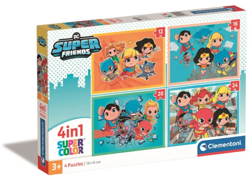 CLEMENTONI PROMO Puzzle 4w1 DC Superfriends 21520