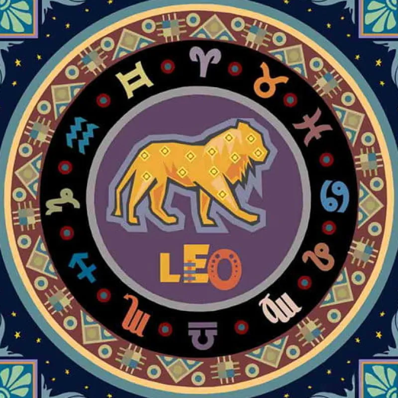 NORIMPEX PROMO Diamentowa mozaika Mandala 7D Zodiak Lew 30x30cm 1006580