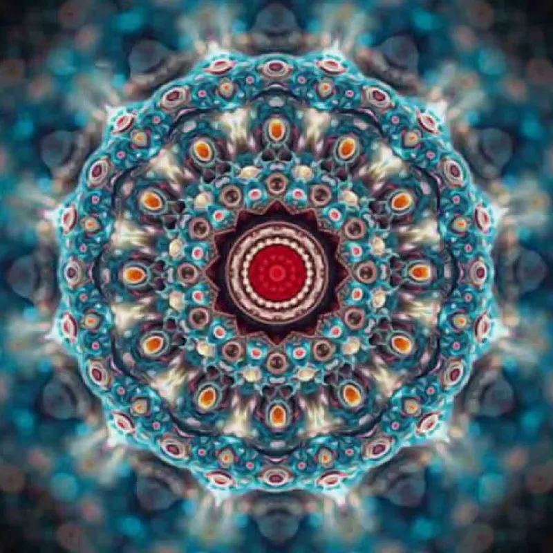 NORIMPEX PROMO Diamentowa mozaika Mandala 7D Koło granatowo brązowe 30x30cm 1006562