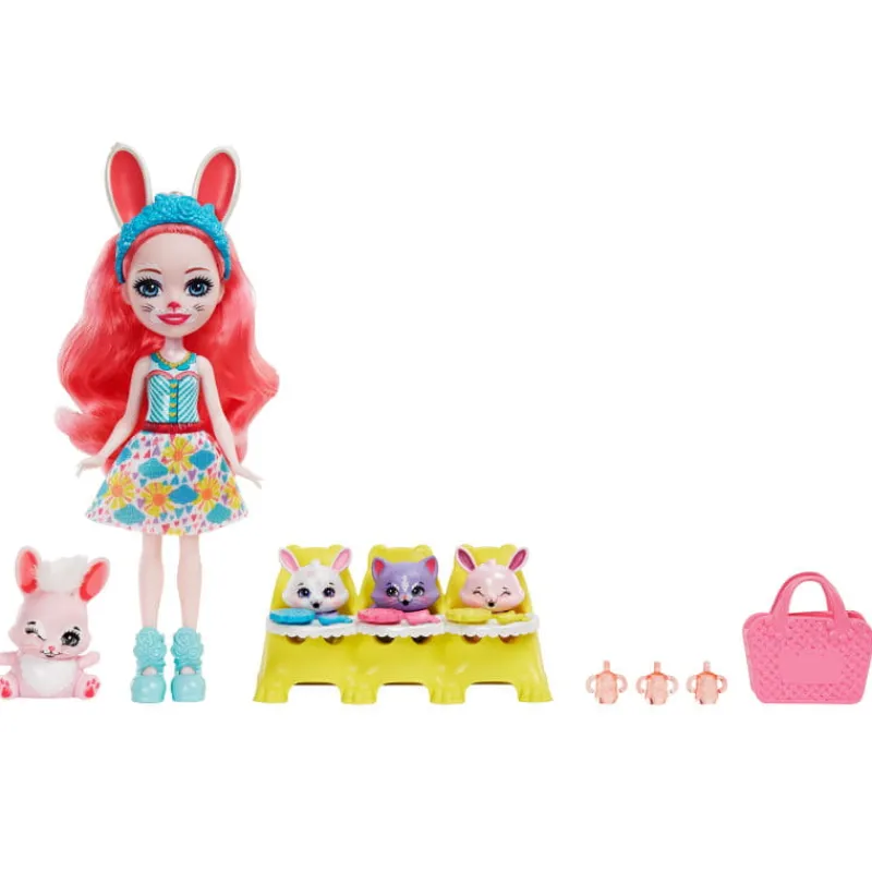 MATTEL PROMO Enchantimals Baby Best Friends Zestaw z niespodziankami Bree Bunny i Twist HLK85 HLK83