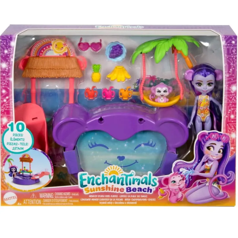 MATTEL PROMO Enchantimals Tropikalny basen Zestaw + Lalka małpka HTW73