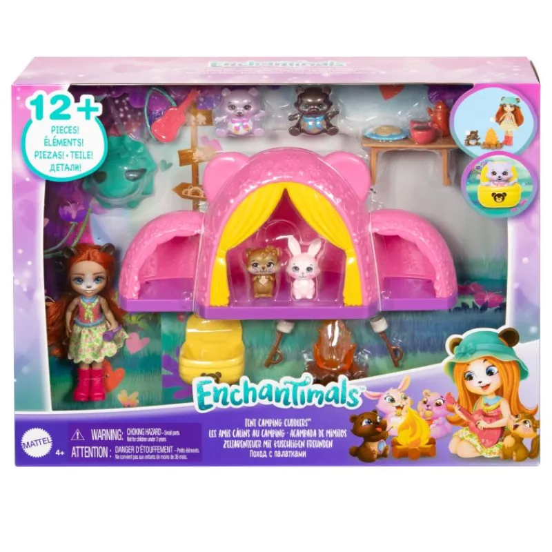 MATTEL PROMO Enchantimals Wycieczka pod namiot Zestaw + Lalka miś HTW71