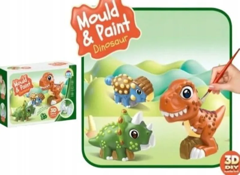 NORIMPEX PROMO Figurki gipsowe 3D Dinozaury do własnego wykonania 2000492