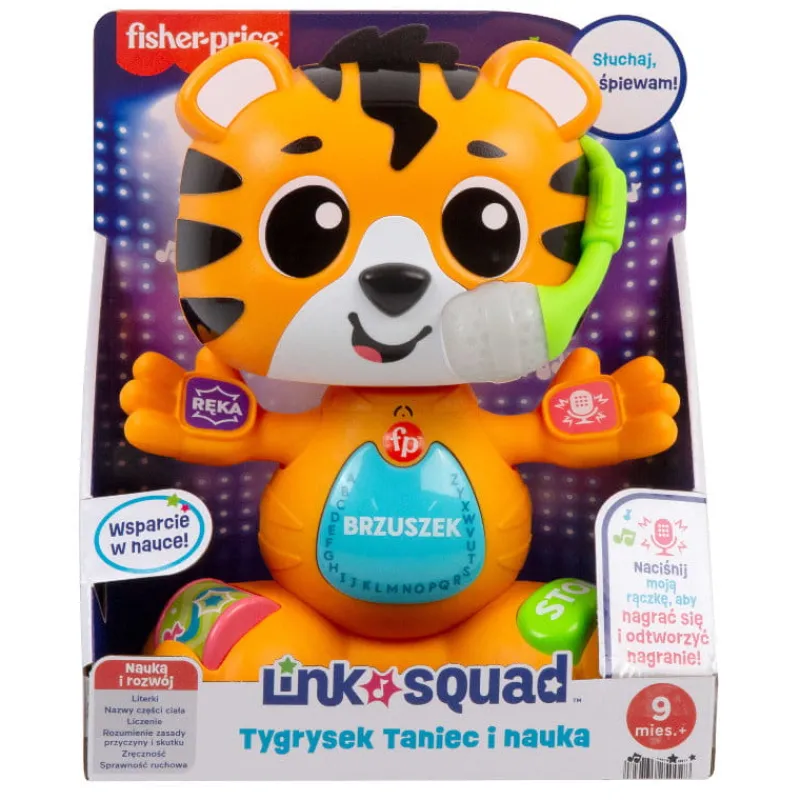 MATTEL PROMO Fisher-Price Link Squad Tygrysek Taniec i nauka HYL33