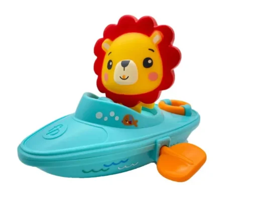 EPEE PROMO Fisher-Price Zabawka do kąpieli Nakręcana Łódeczka + Figurka Lew CFGMBT003A