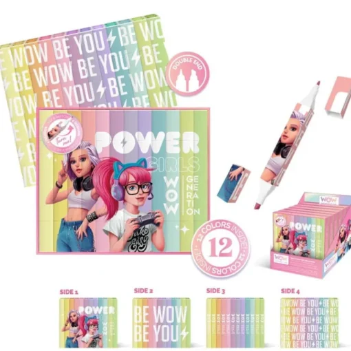 KIDS EUROSWAN PROMO Flamastry dwustronne 12 kolorów WoW Generation WOW00060