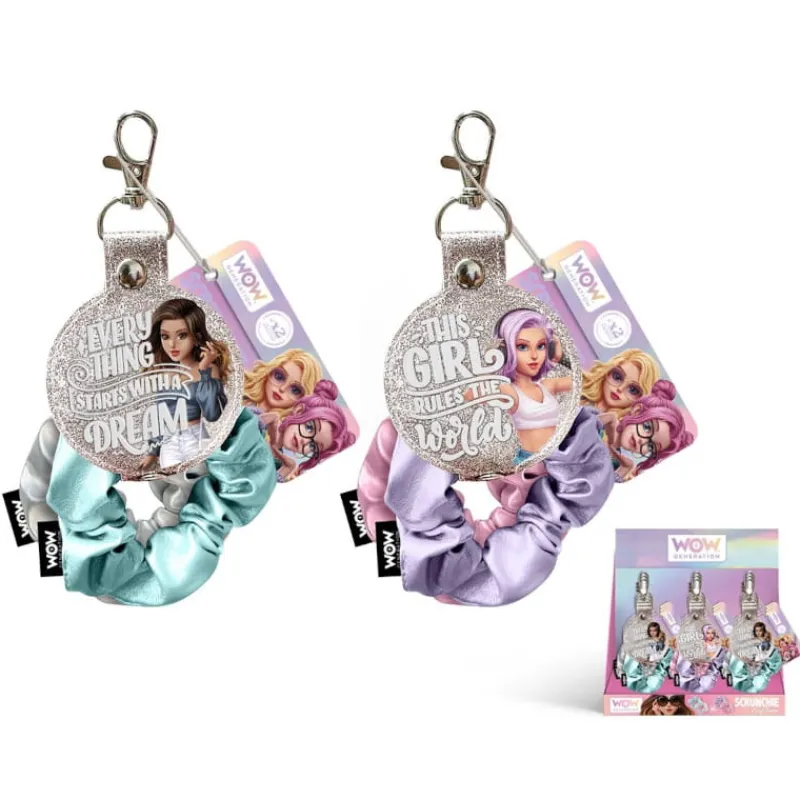 KIDS EUROSWAN PROMO Gumki do włosów z brelokiem do kluczy WoW Generation WOW00093 mix cena za 1 szt