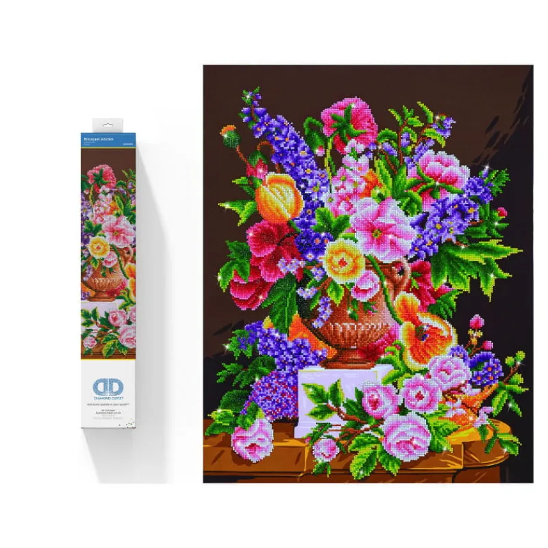 DANTE PROMO Haft diamentowy Diamond Dotz Bukiet kwiatów 61x75cm DD12019