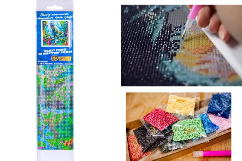 NORIMPEX PROMO Haft diamentowy Diamentowa mozaika Dinozaur T-Rex 40x30cm 1006169