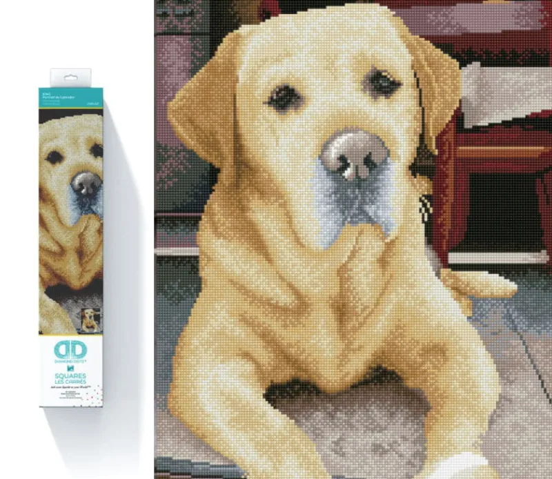 DANTE PROMO Haft diamentowy Diamond Dotz Diamentowa mozaika Labrador King 48x58cm DQ10027